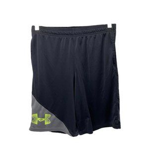 Boys size large loose fit Under Armour black and grey athletic shorts